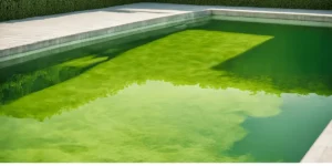 Piscine verte : traitement au chlore choc