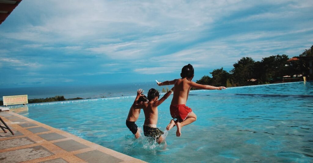 baignade après chlore choc